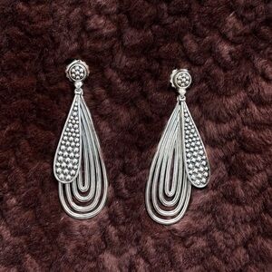 Rare - LAGOS Signature Caviar 925 Sterling Silver DROP
Earrings